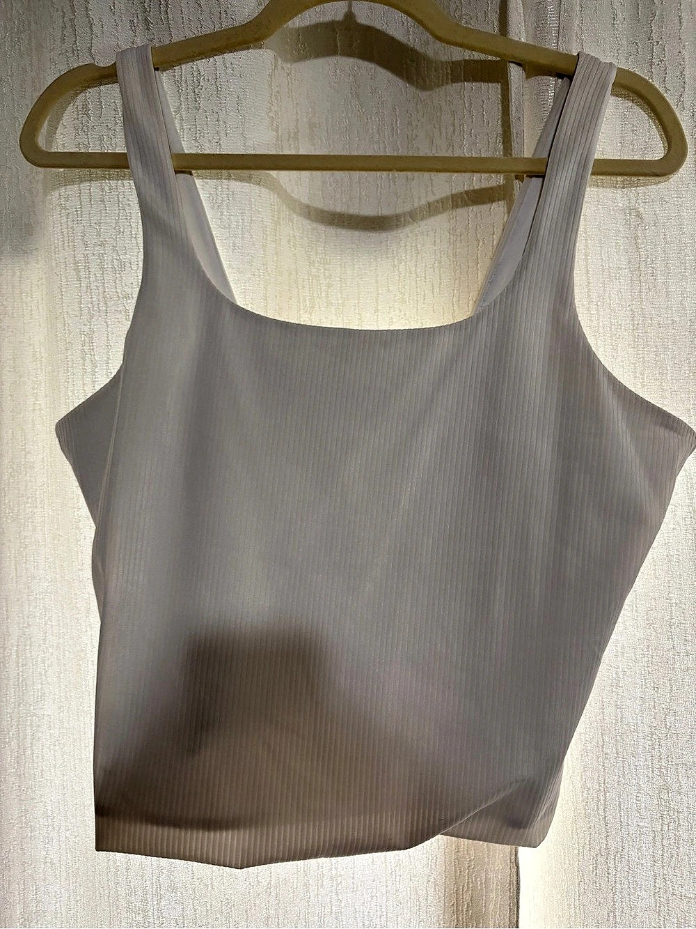 Pink Lily Ribbed Tank Top in White